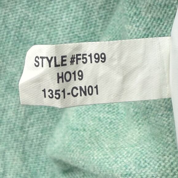 J.Crew Factory Teddie Sweater Women’s Small Mint Green Cotton Wool Blend F5199 - Picture 6 of 9